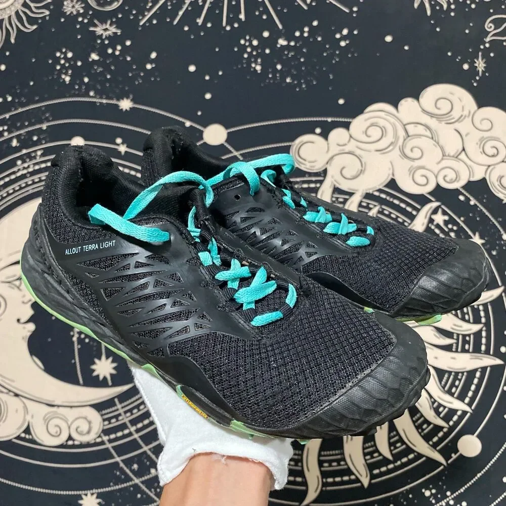 Merrell All Out Terra Light J35548 Athletic Sneaker Women's 7 Black Mesh Hiking